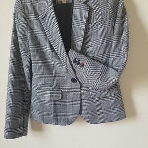 Merona women Blazer black/white plaid. Houndstooth